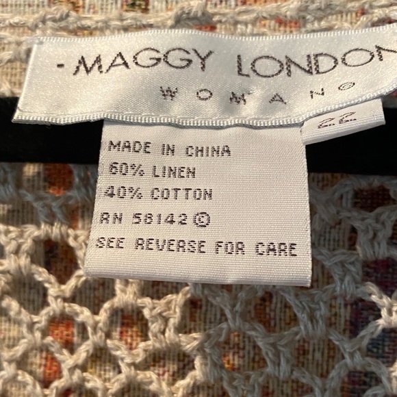 5 for $30 Maggy London Cream Crochet Cardigan - Picture 2 of 4